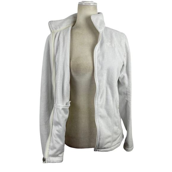 Women’s The North Face Helata Full Zip Fleece Fuzzy Jacket White Size Medium - Picture 13 of 15